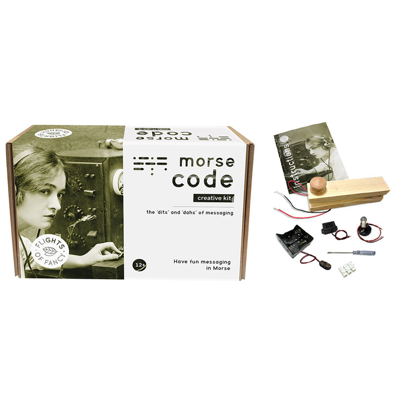 morse code messaging creative tool kit with contents